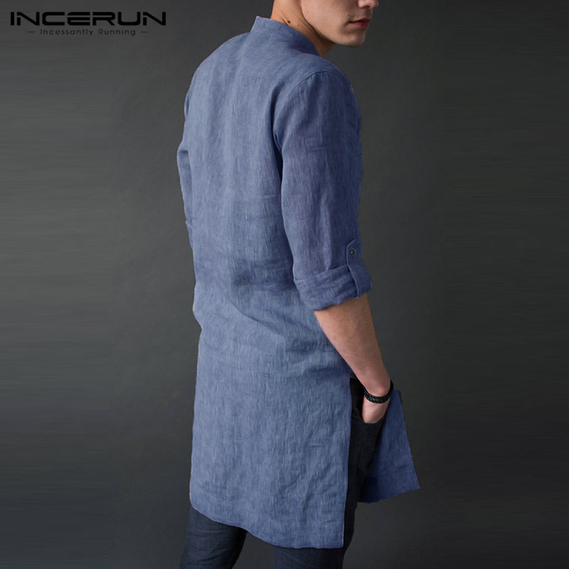 INCERUN mannen Lange Mouw Midi - Men'S Fashion Kurta recensie en prijs
