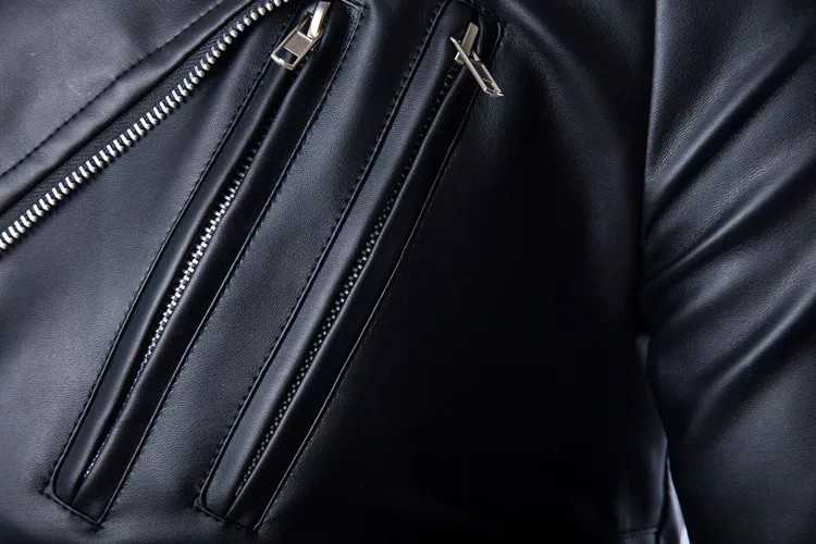 Casual herenjas met ritssluiti - Men'S Fashion Leather Jacket recensie en prijs