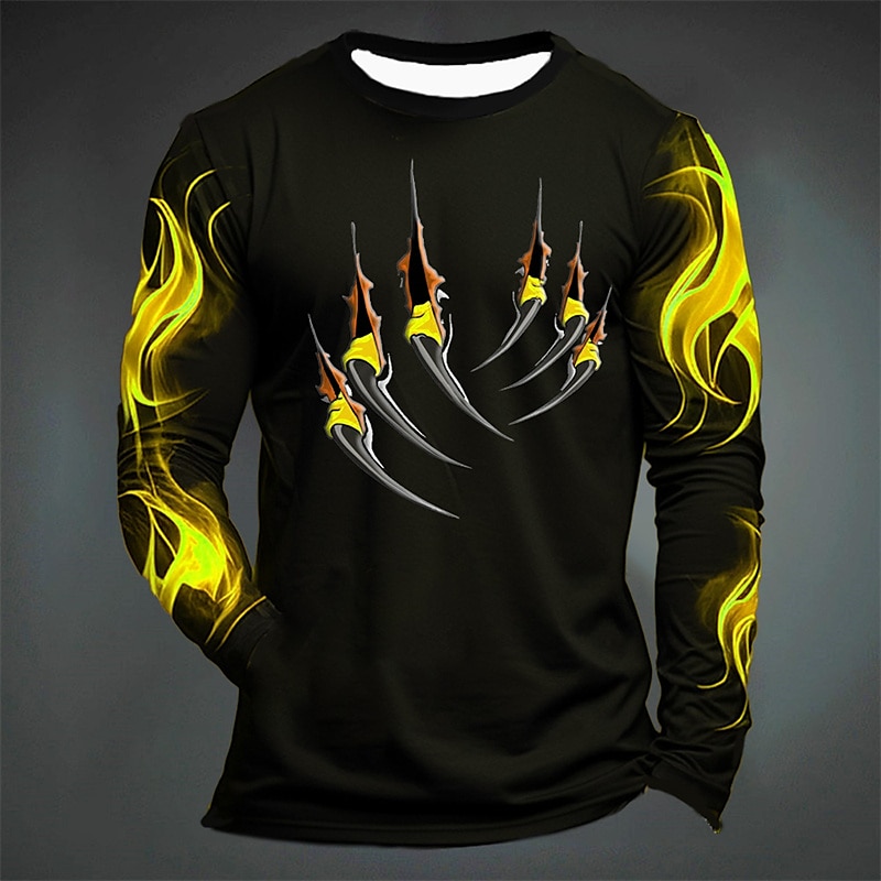 Grappige Tijgerprint T-shirt V - Men'S Fashion Y2K recensie en prijs