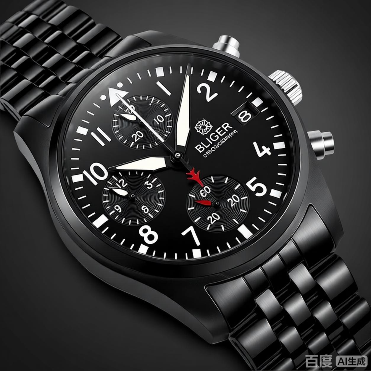BLIGER Volledig zwart geborste - Men'S Fashion Jewelry recensie en prijs