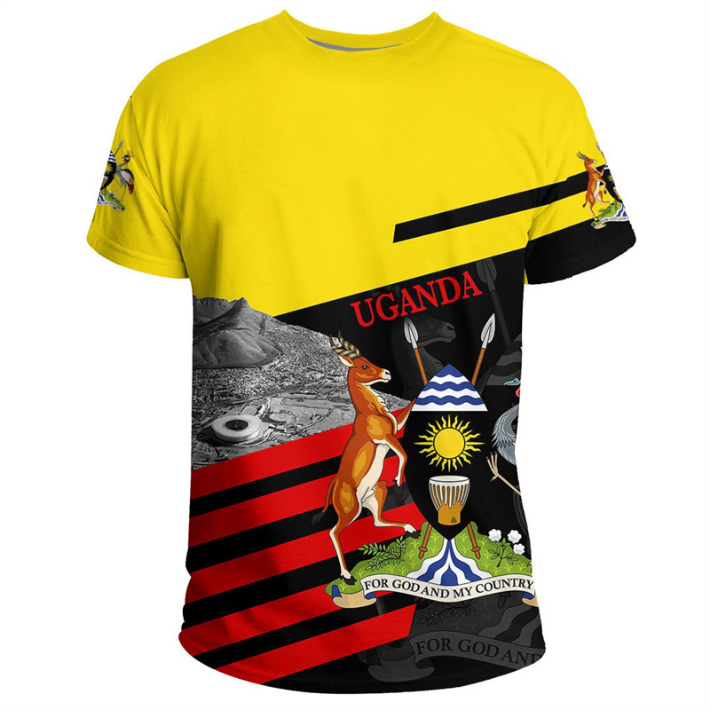 Mode 3d Bedrukt Uganda T-Shirt - Men Fashion Uganda recensie en prijs
