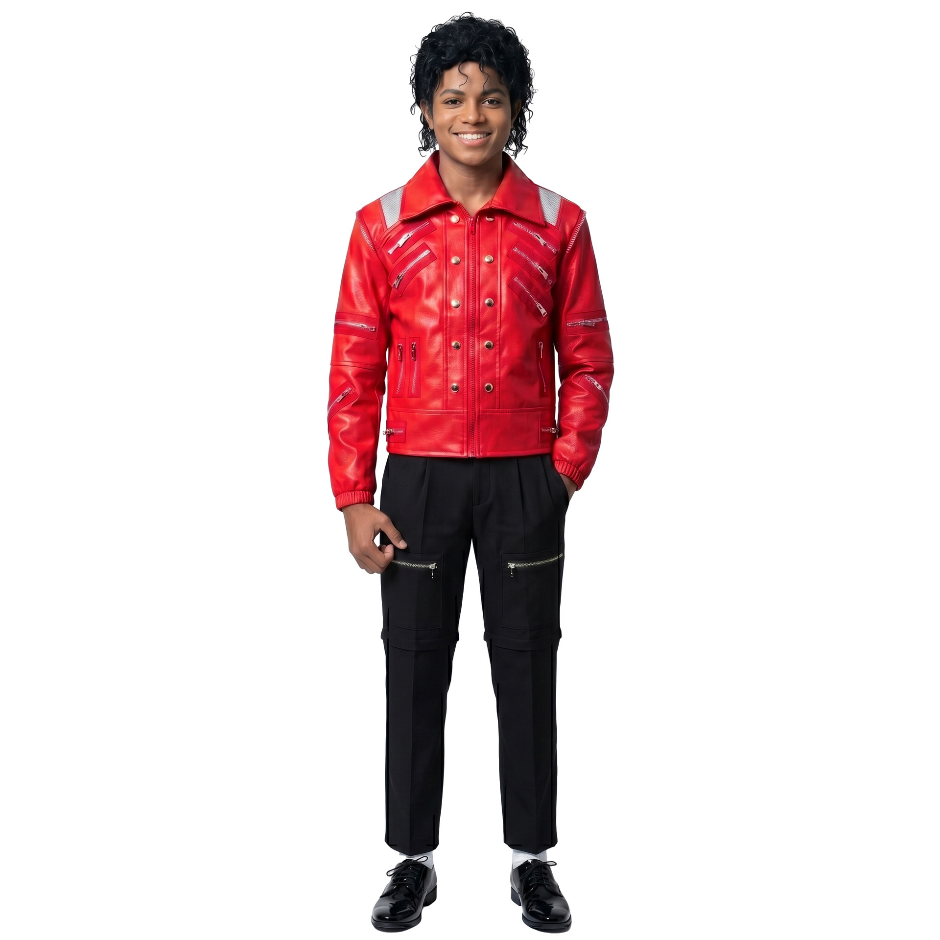 Jaren '80 Retro Pop Star-kostu - Men'S Fashion Leather Jacket recensie en prijs
