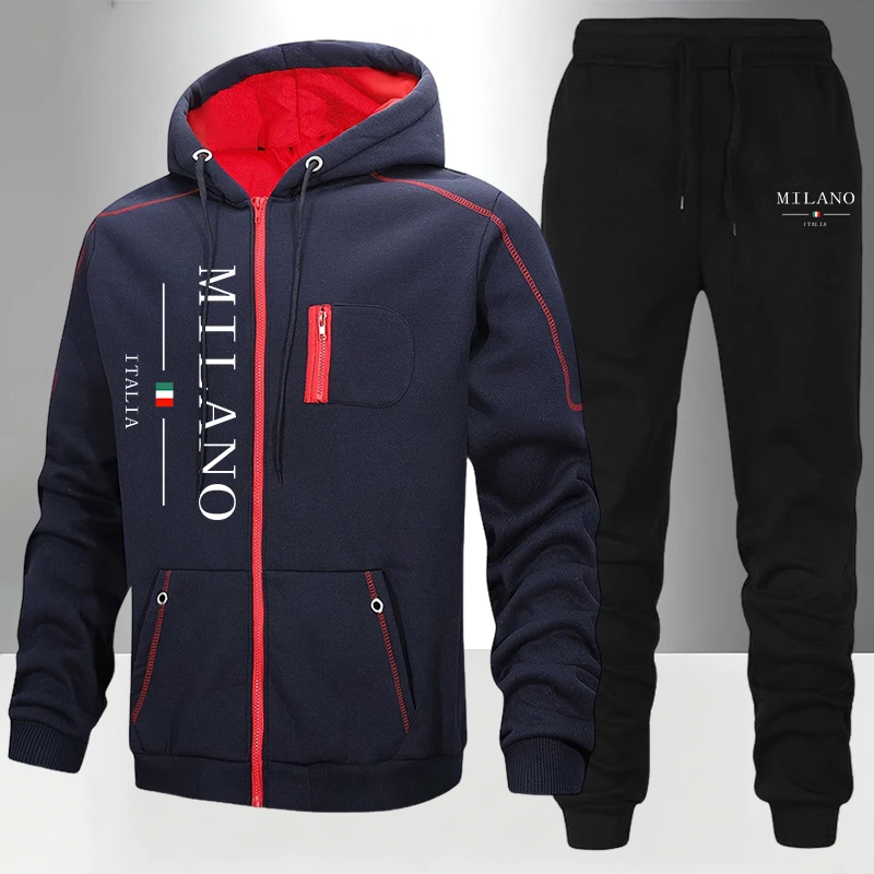 Italië Mode Herenset/Jas/Broek - Mens Fashion Zip Up recensie en prijs