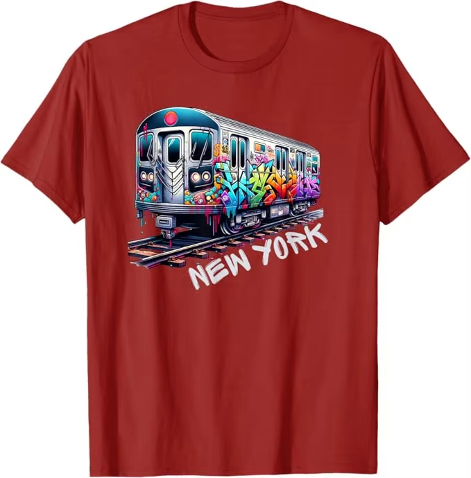 New York Trein Graffiti Stijl  - Men'S Fashion Nyc recensie en prijs